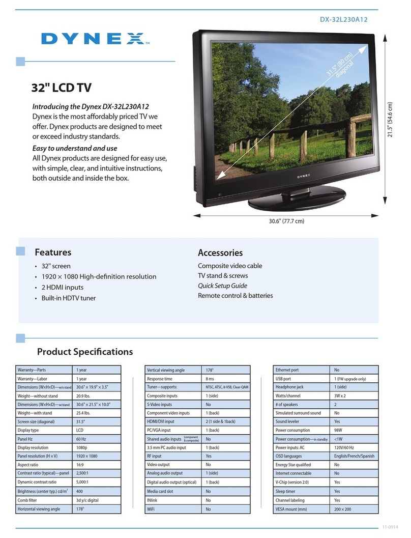 Dynex DX-32L230A12 Product specifications