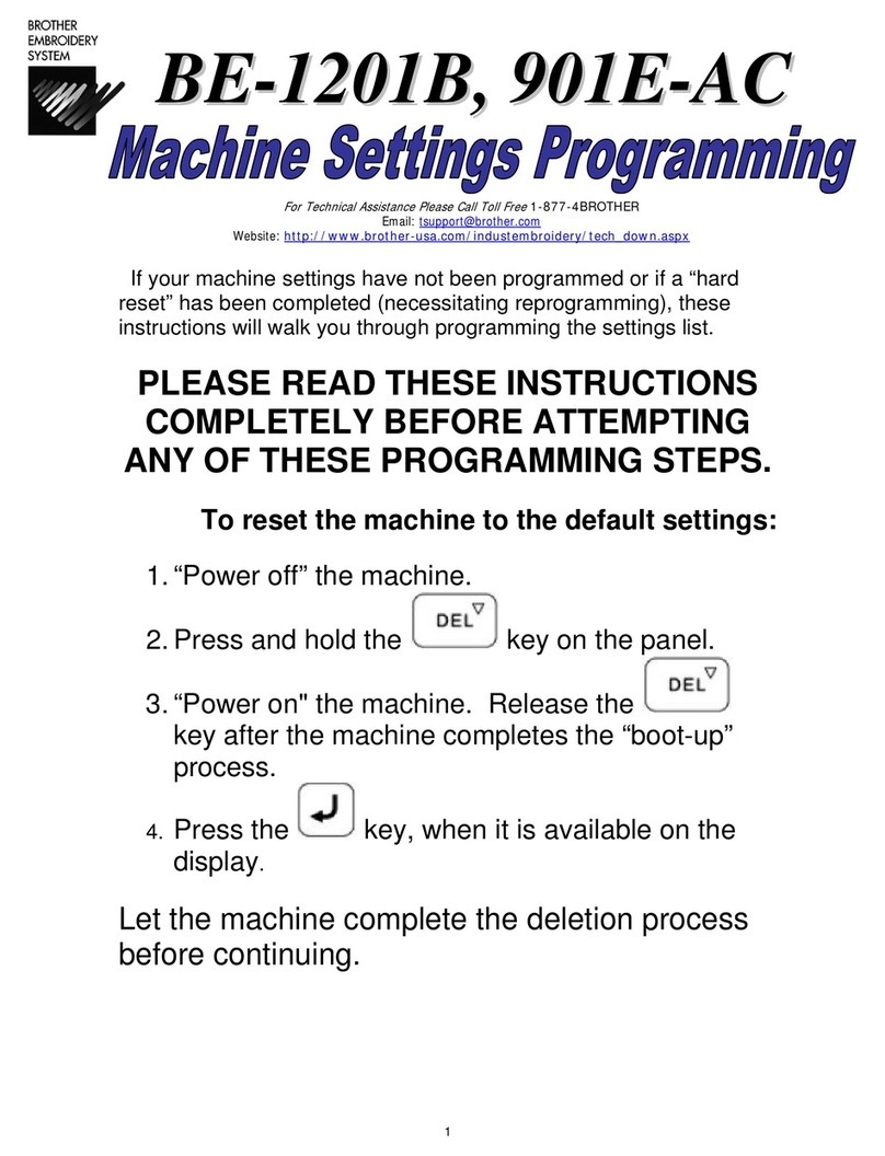 Brother BE-0901E-AC Installation manual Brother BE-0901E-AC Installation manual
