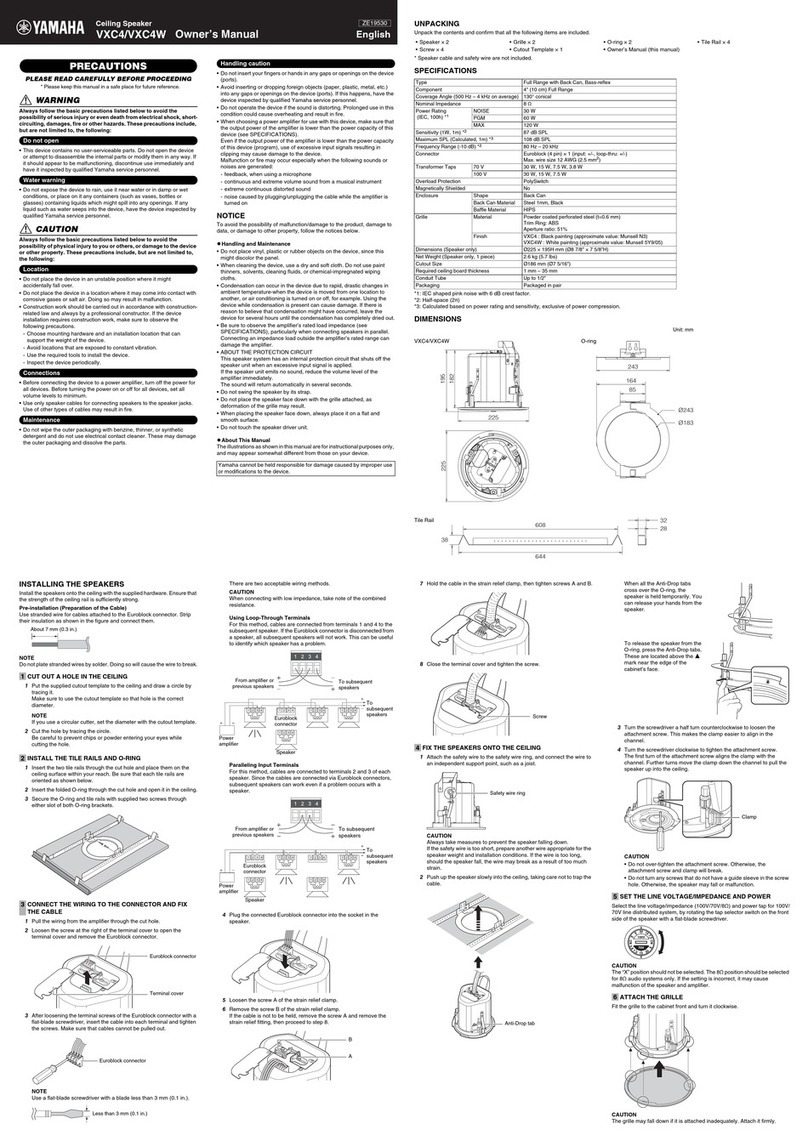 Yamaha VXC4 owner's manual