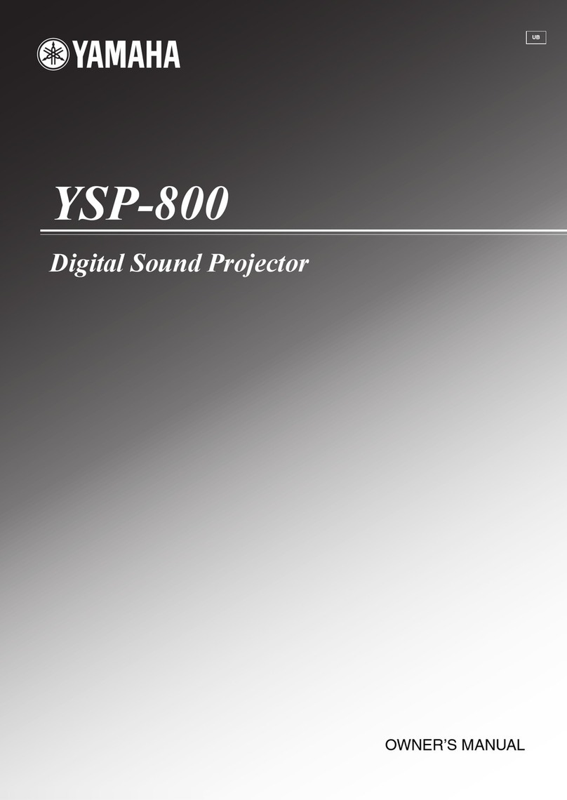 Yamaha YSP 800 - Digital Sound Projector Five CH... User manual