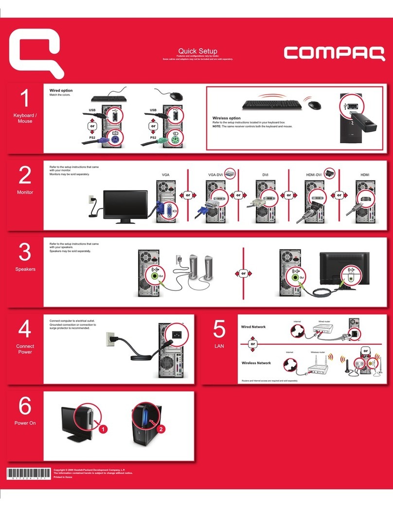 Compaq Presario CQ3100 - Desktop PC User manual