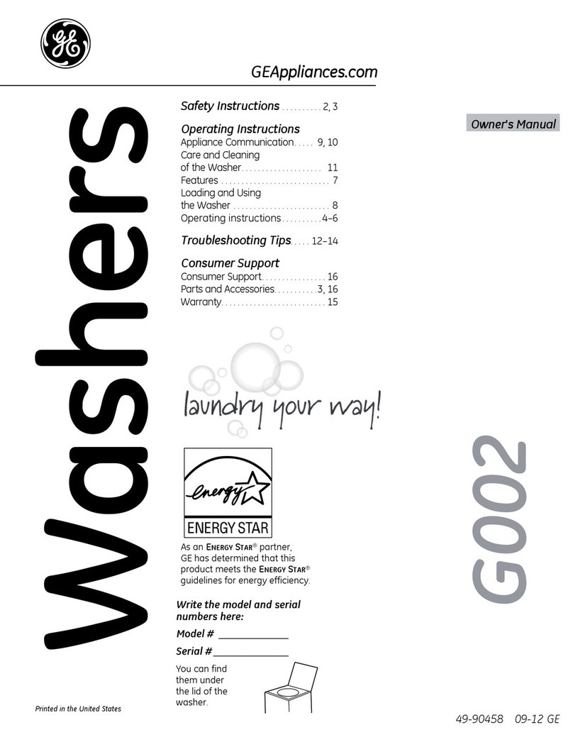 GE GTWN8250DWS User manual