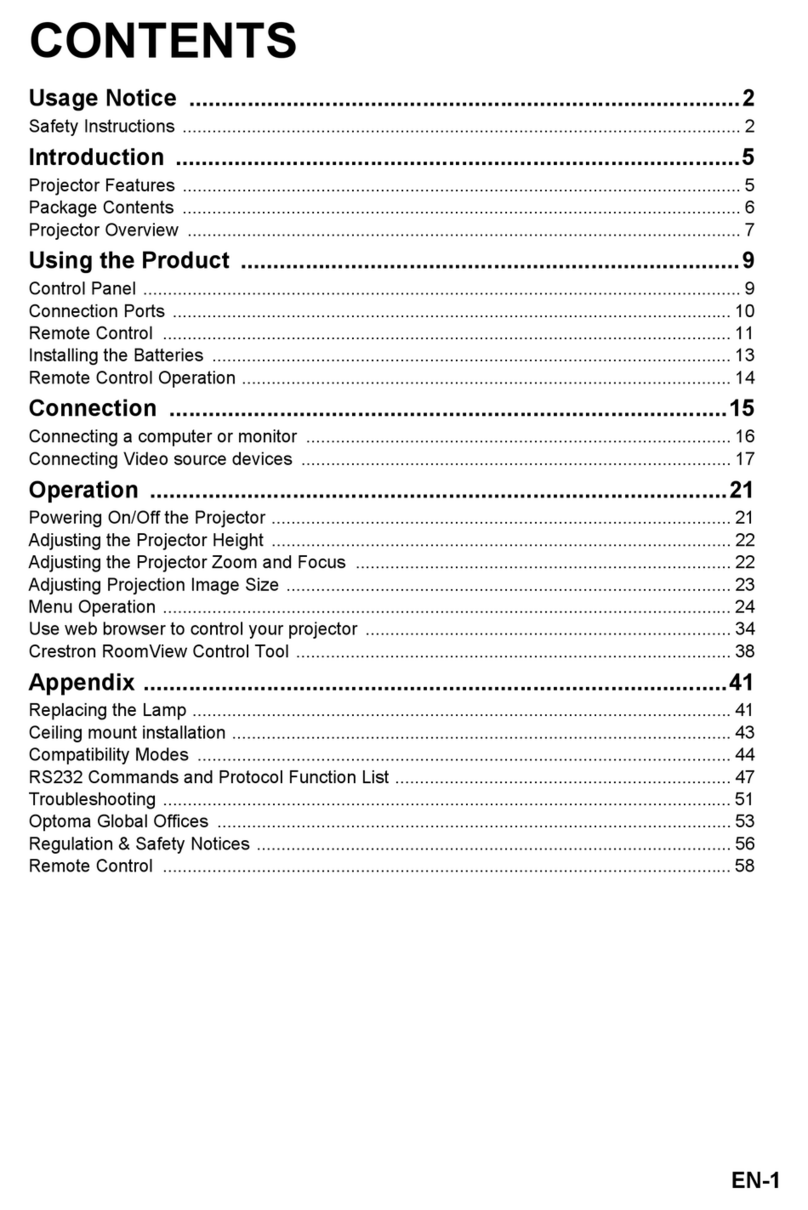 Optoma TW631-3D User manual