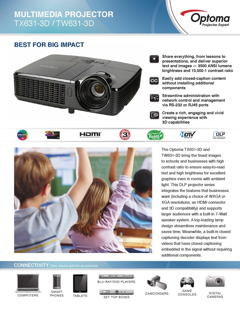Optoma TW631-3D specification