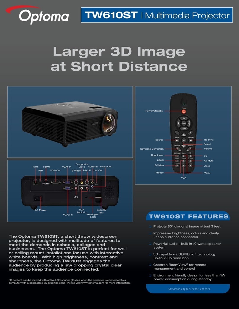 Optoma TW610ST User manual