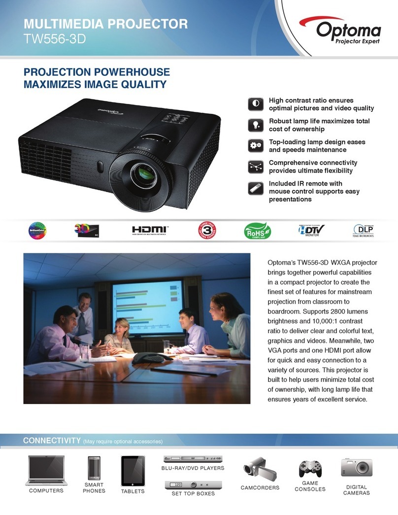 Optoma TW556-3D User manual Optoma TW556-3D User manual