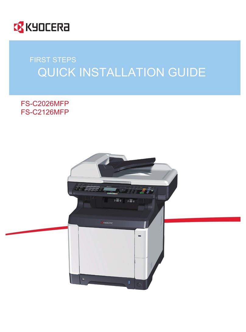 Kyocera FS-C2026MFP Quick installation guide