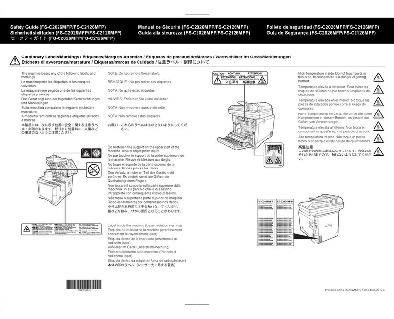 Kyocera FS-C2026MFP Installation and operating manual