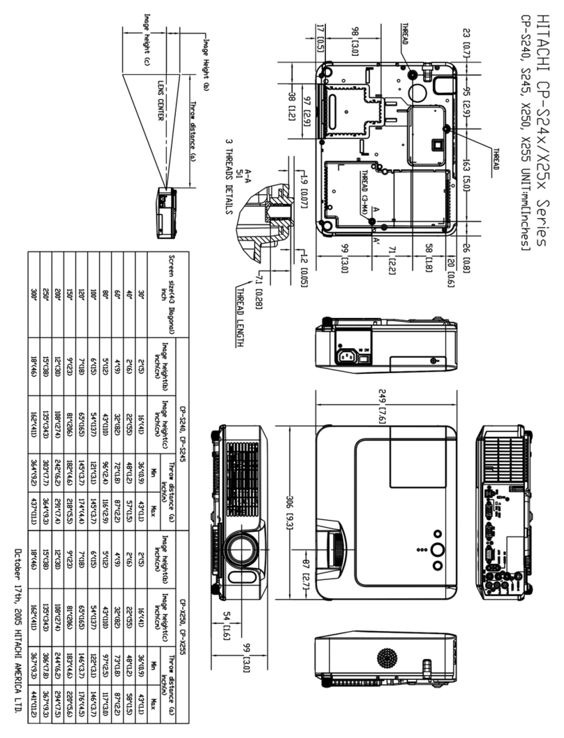 Hitachi CP-X250 series Guide