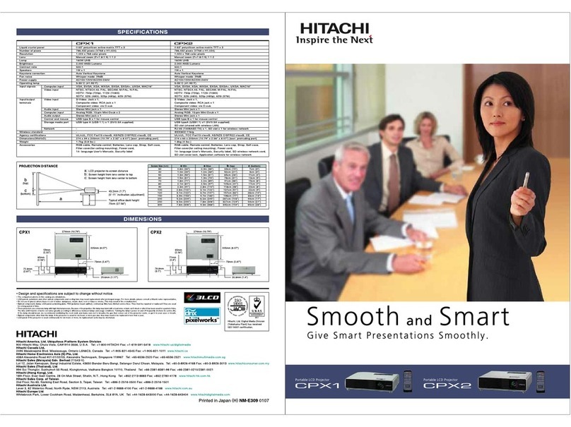 Hitachi CP-X200 CP-X300 User manual Hitachi CP-X200 CP-X300 User manual