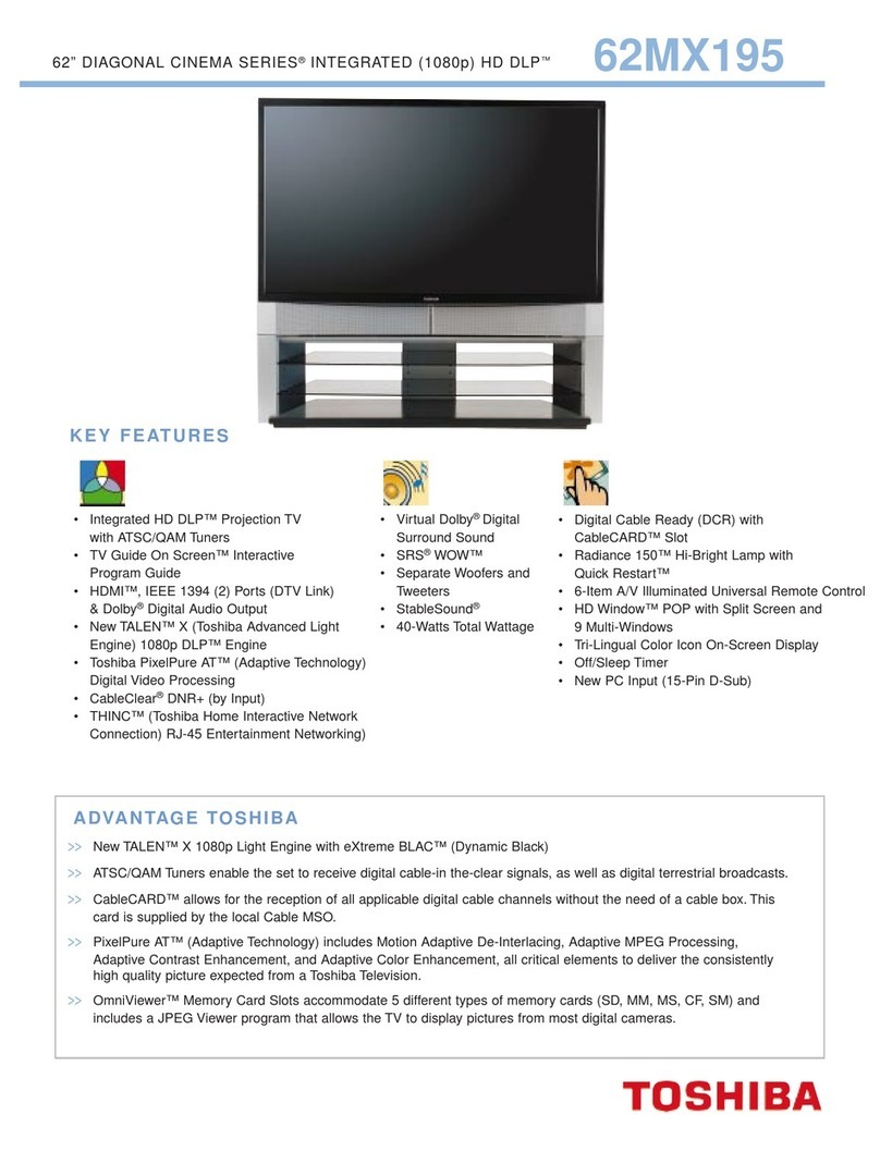 Toshiba 62MX195 User manual