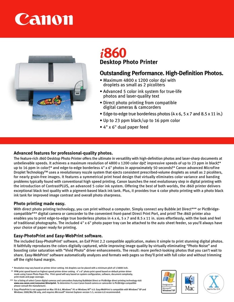 Canon i860 Series User manual