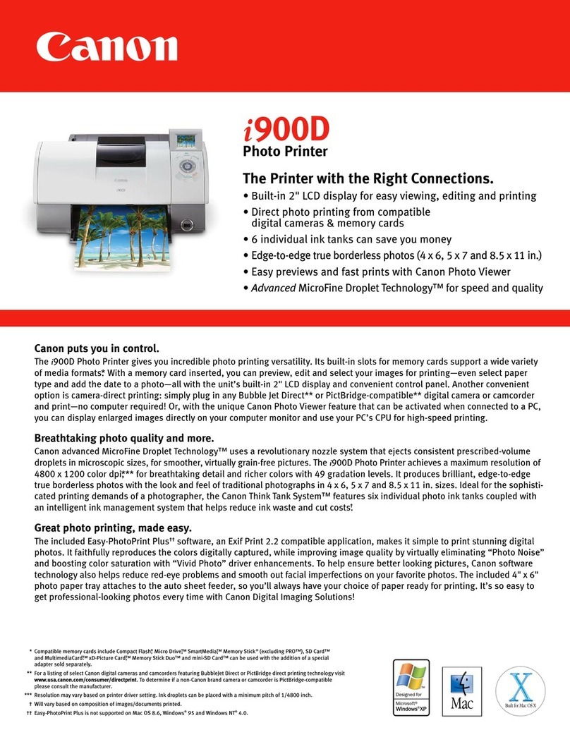 Canon i900D Series User manual Canon i900D Series User manual