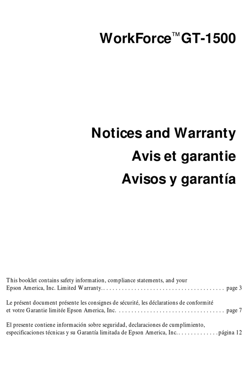 Epson WorkForce GT-1500 Operation and maintenance manual