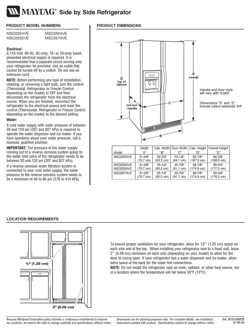 Maytag MSD2254VE Parts list manual