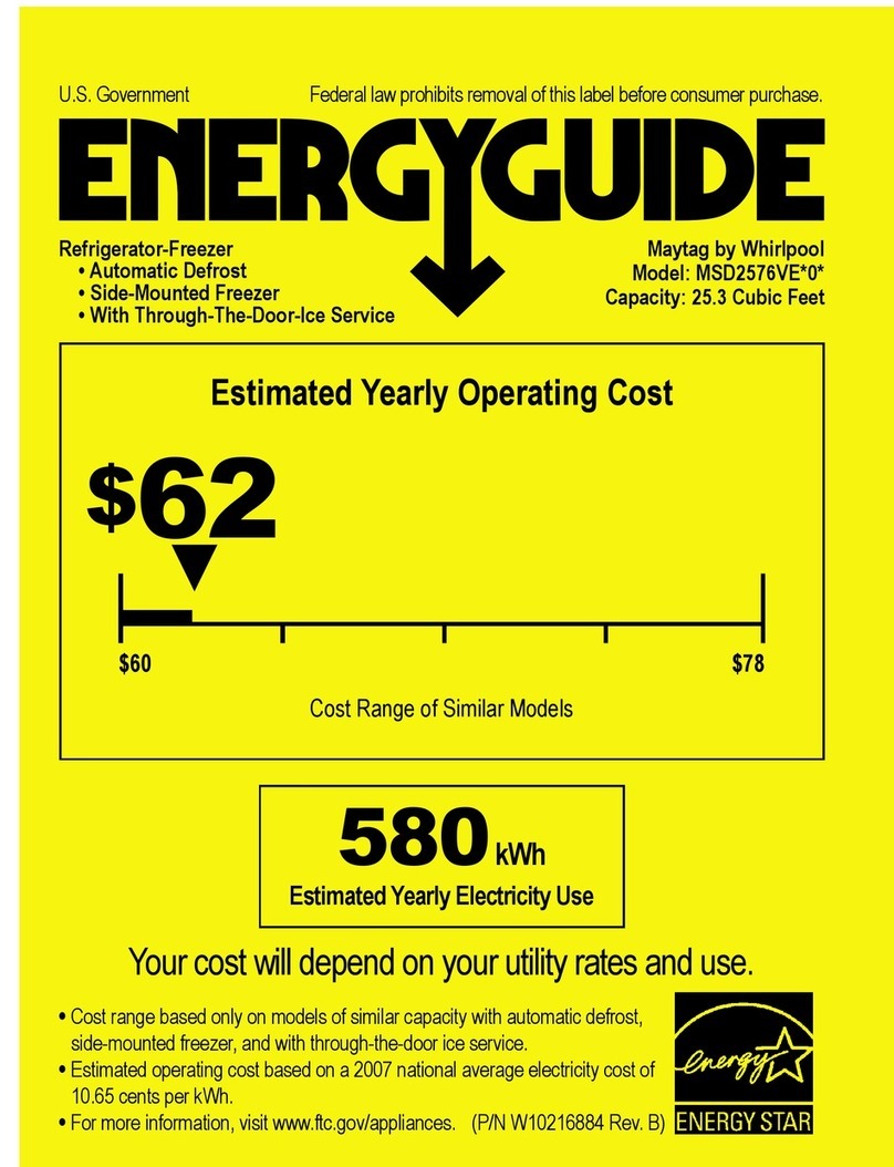 Maytag MSD2576VEB - 25.3 cu. Ft. Refrigerator Assembly instructions Maytag MSD2576VEB - 25.3 cu. Ft. Refrigerator Assembly instructions