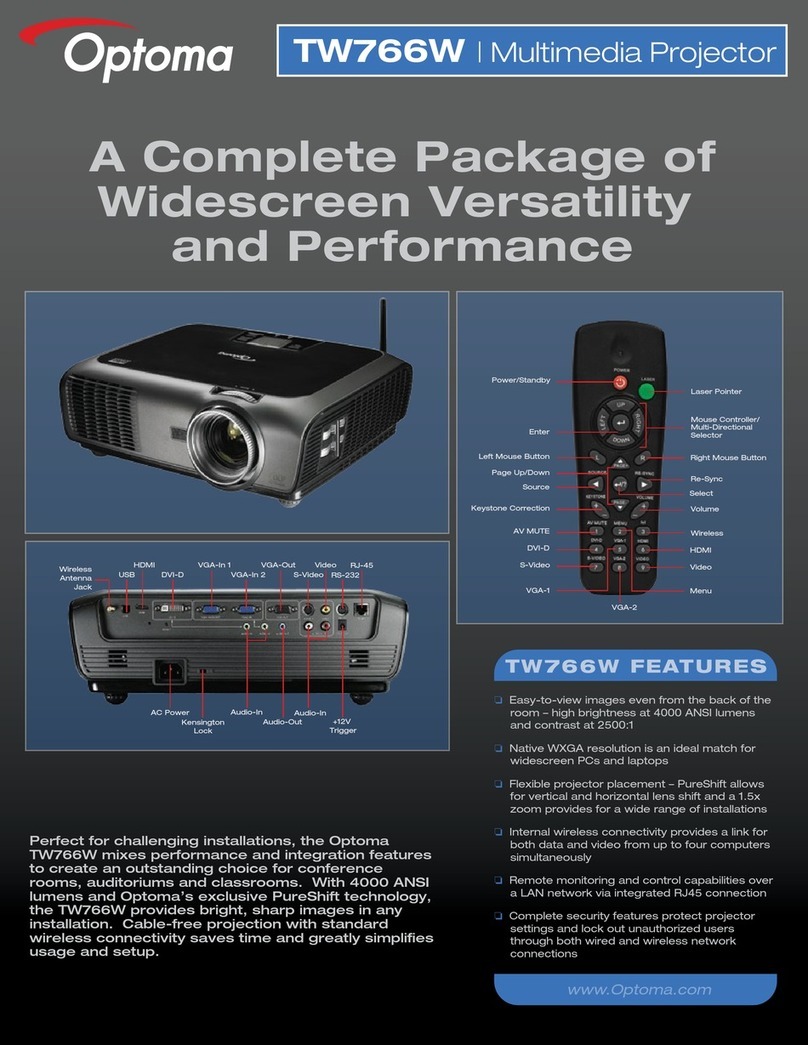 Optoma TW766W User manual