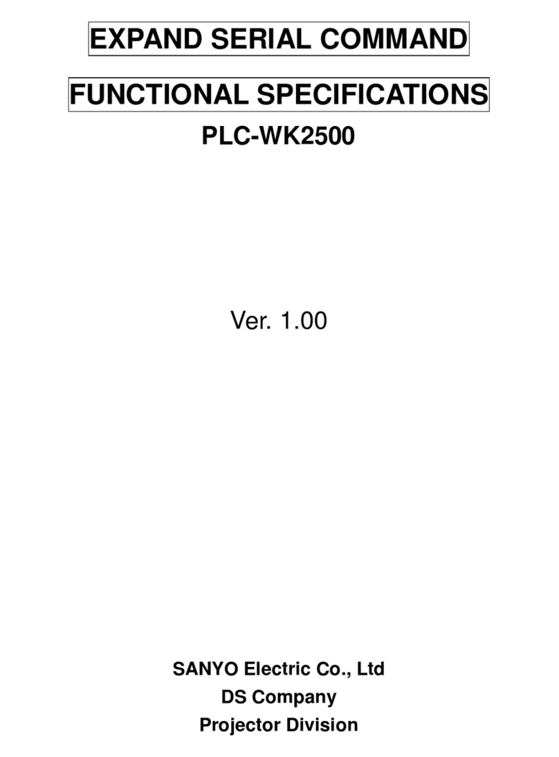 Sanyo PLC-WK2500 - 2500 Lumens User manual