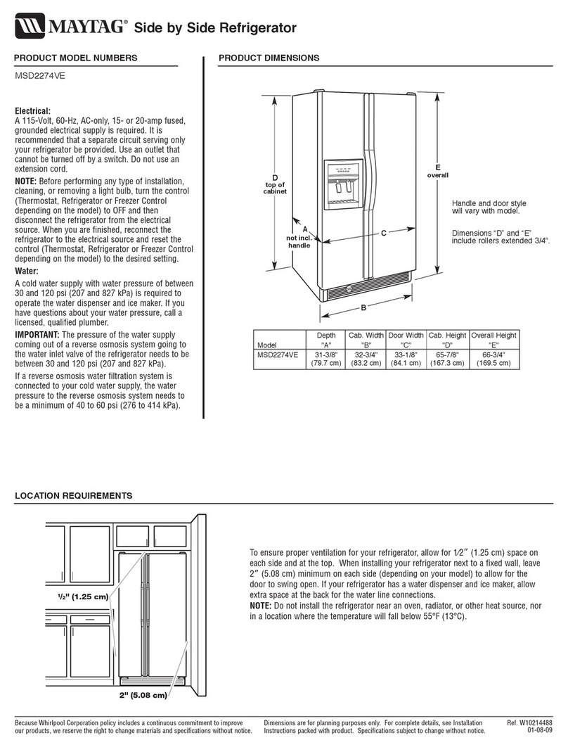 Maytag MSD2274VE Parts list manual