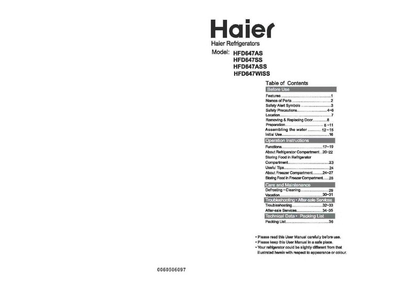 Haier HFD647ASS User manual