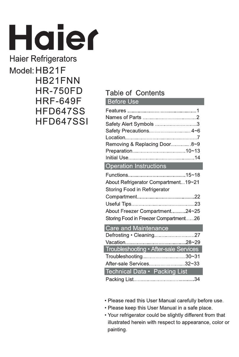 Haier HFD647SS User manual Haier HFD647SS User manual