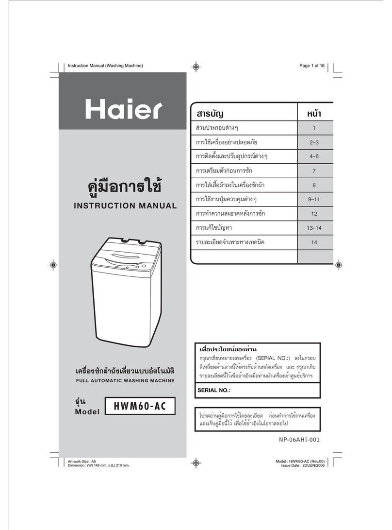 Haier HWM60-AC instruction manual