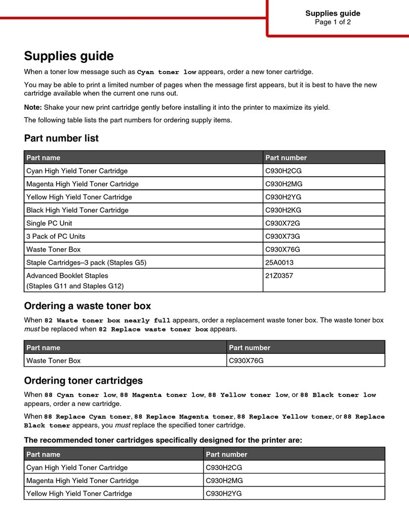 Lexmark C935 Series User manual