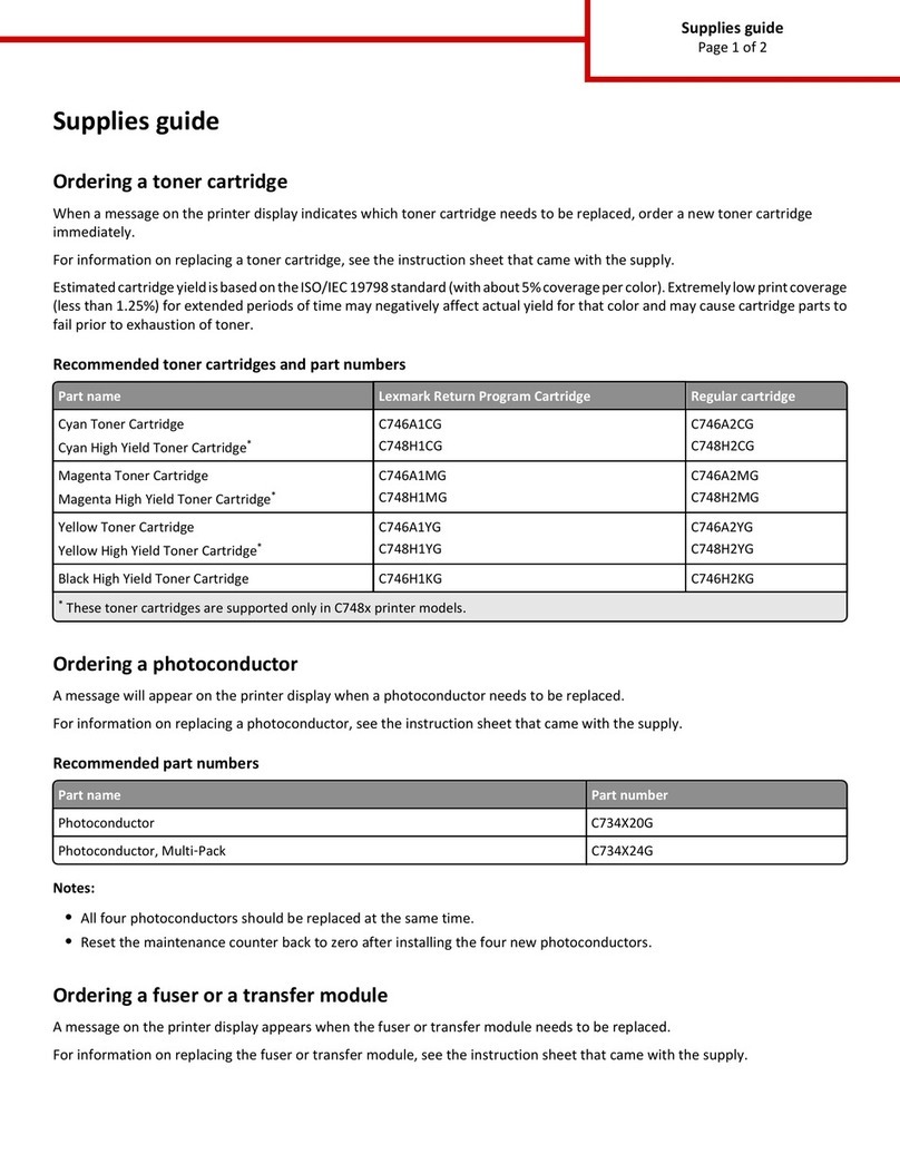 Lexmark C746 User manual
