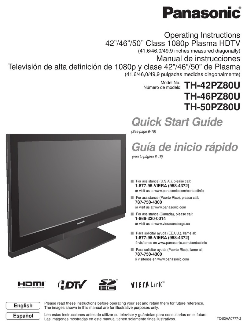 Panasonic Viera Link TH-46PZ80U User manual