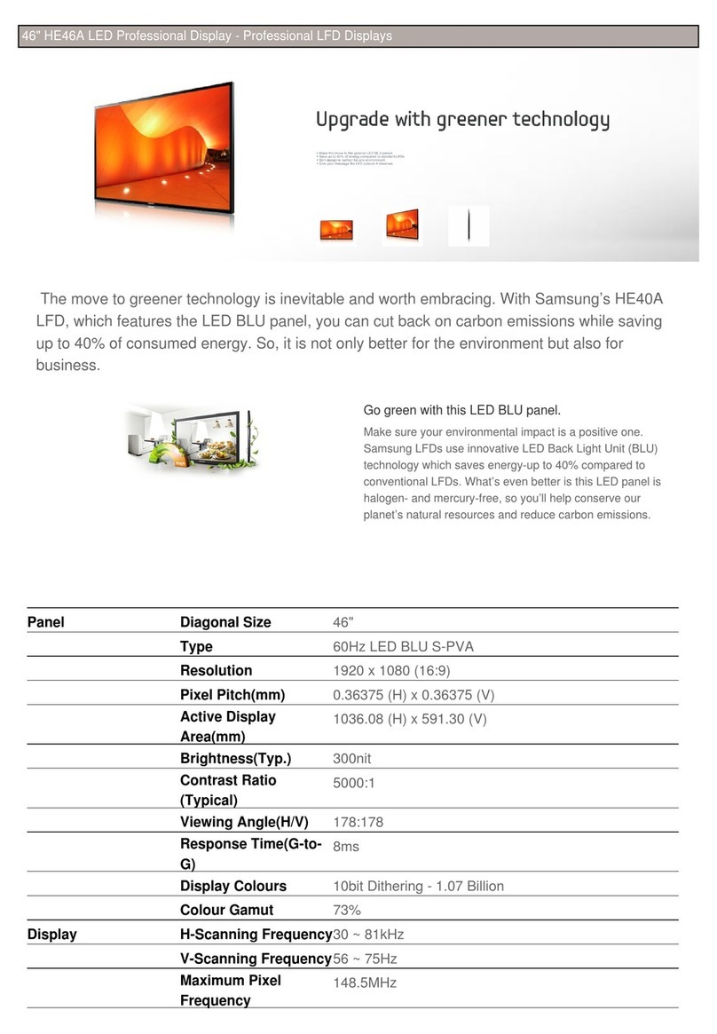 Samsung HE46A Specifications