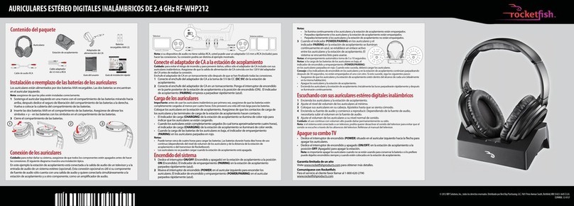 Rocket Fish RF-WHP212 Parts list manual Rocket Fish RF-WHP212 Parts list manual