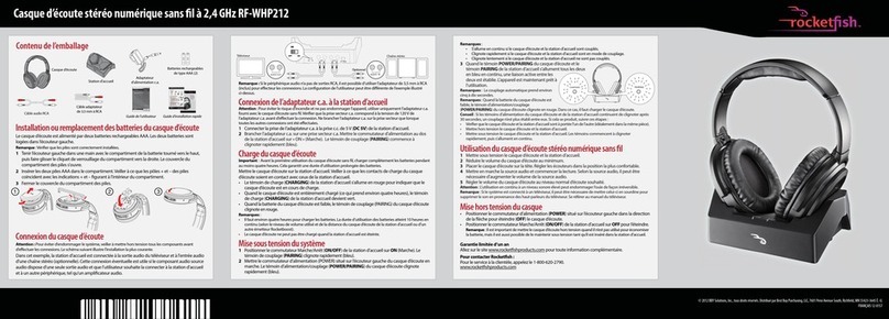 Rocket Fish RF-WHP212 Installation and operation manual Rocket Fish RF-WHP212 Installation and operation manual