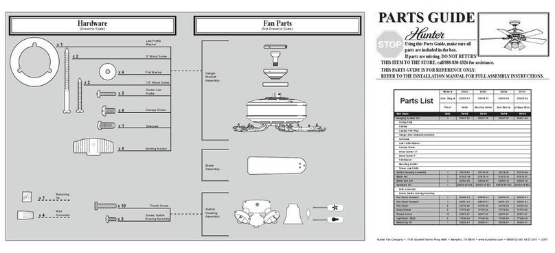 Hunter 28682 Parts guide