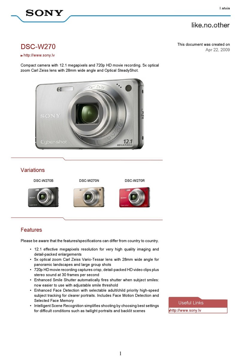 Sony Cyber-shot DSC-W270N User manual