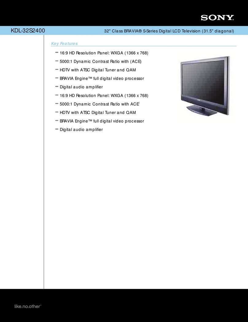 Sony KDL-32S2400 - 32" Bravia Lcd Hdtv User manual
