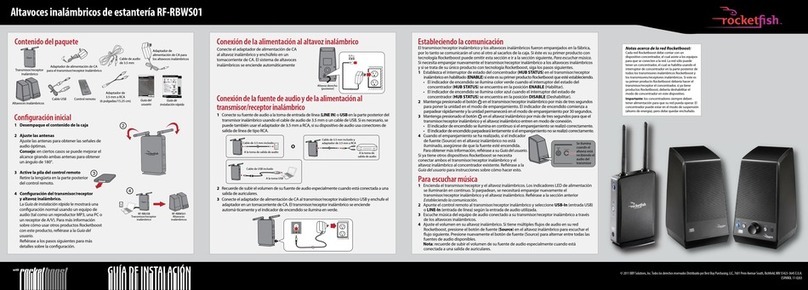 Rocket Fish Rocketboost RF-RBWS01 Parts list manual