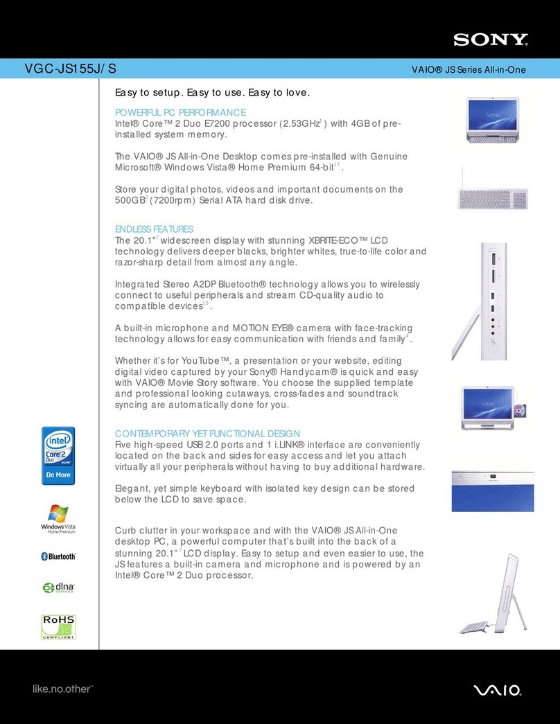 Sony VGC-JS155J/S User manual Sony VGC-JS155J/S User manual