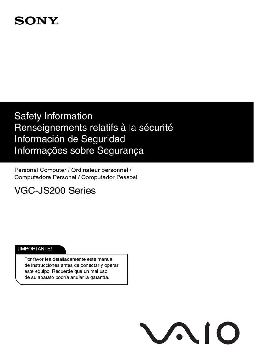 Sony VGC-JS210J - Vaio All-in-one Desktop... Original instructions