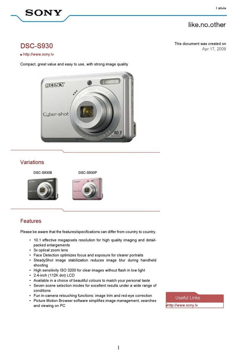 Sony Cyber-shot DSC-S930B User manual