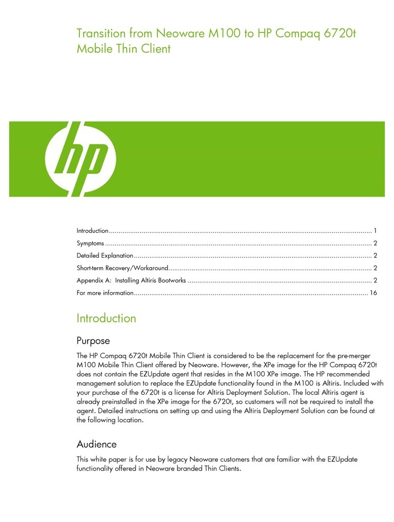Compaq 6720t - Mobile Thin Client Reference manual Compaq 6720t - Mobile Thin Client Reference manual