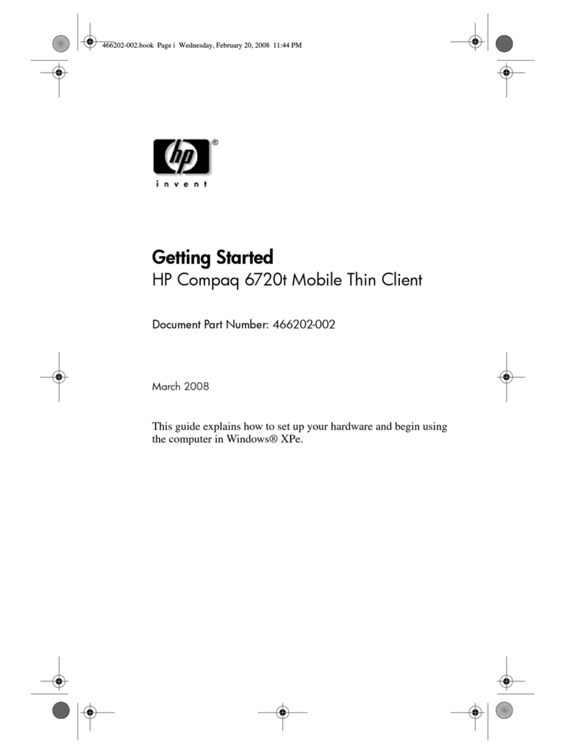 HP 6720t - mobile thin client User manual