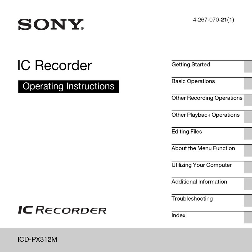 Sony IC Recorder ICD-PX312M operating instructions