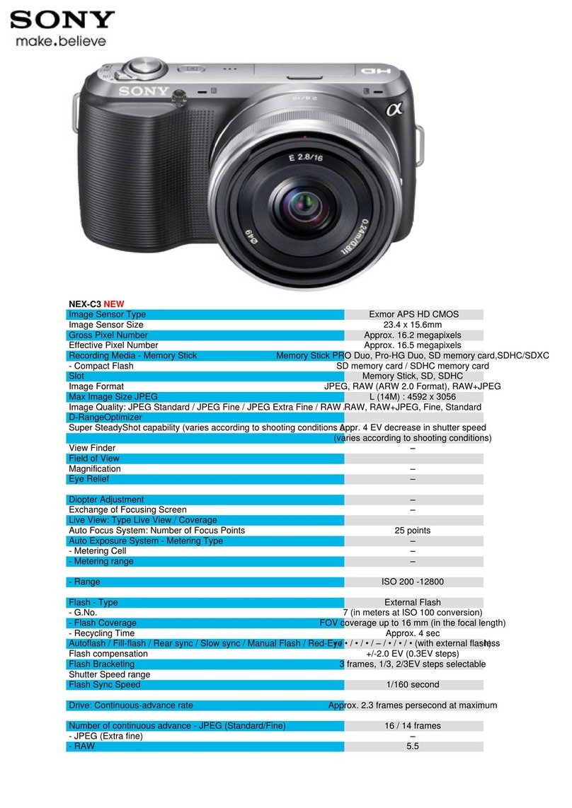 Sony Alpha NEX-C3 User manual