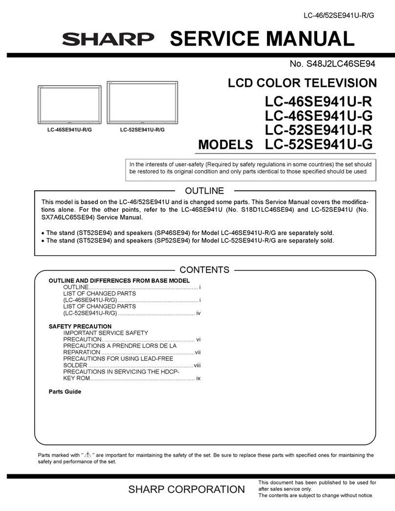 Sharp LC-52SE941UR User manual Sharp LC-52SE941UR User manual