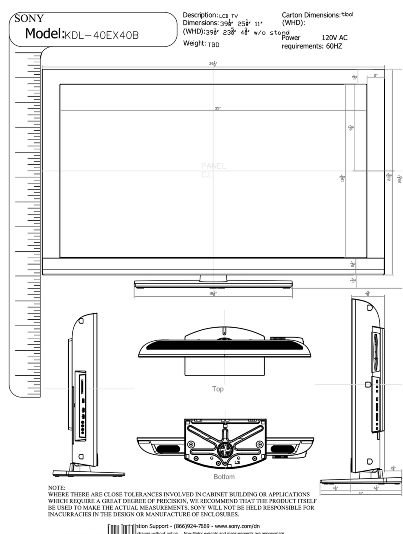 Sony KDL-40EX40B - 40" Bravia Ex40b Series Hdtv User guide