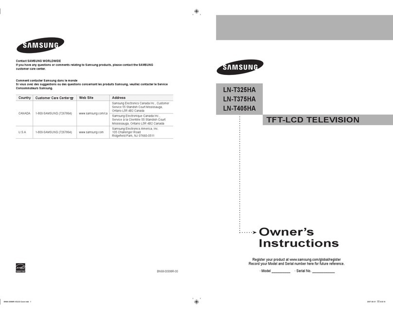 Samsung LN-T375HA User manual Samsung LN-T375HA User manual