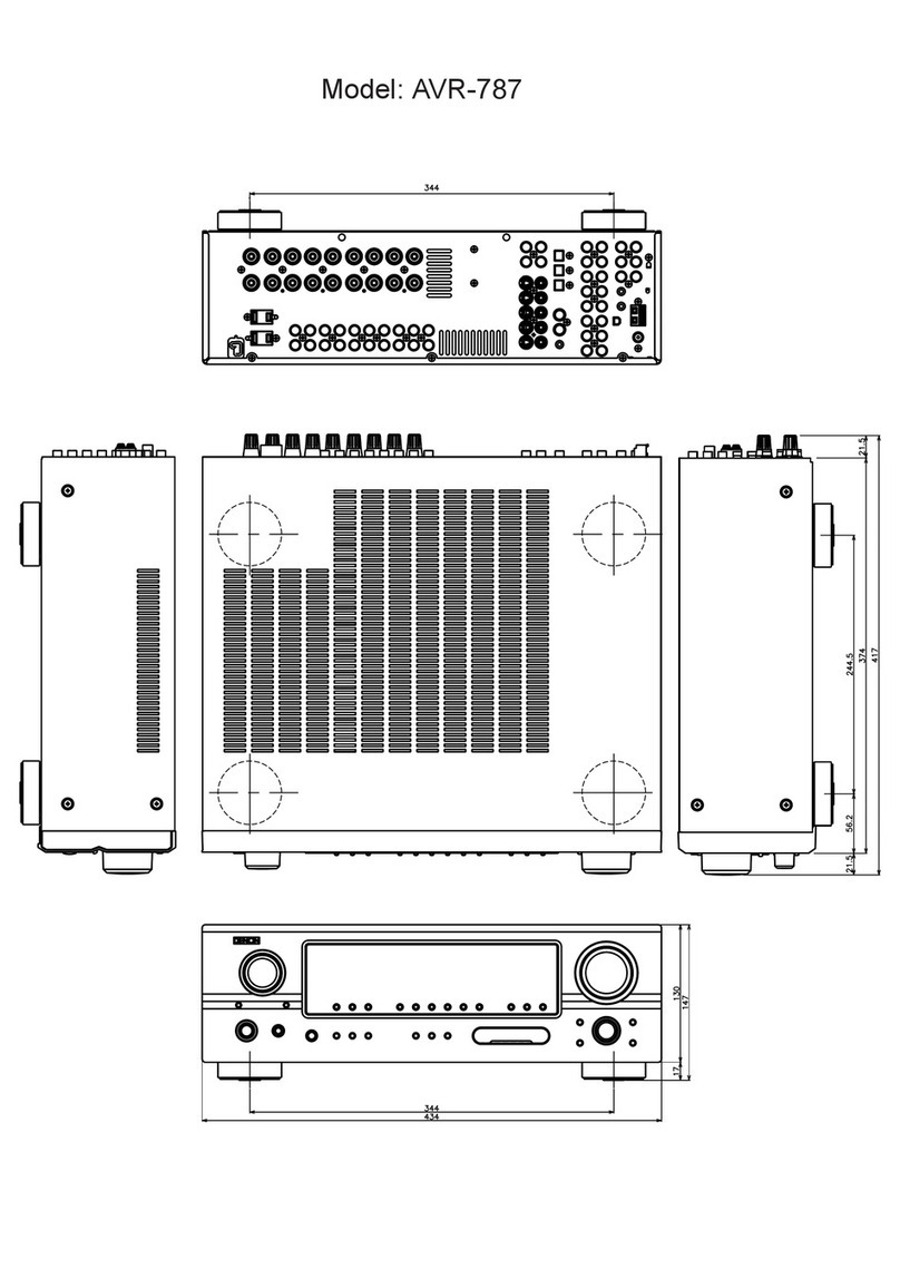 Denon AVR-787 Dimensions