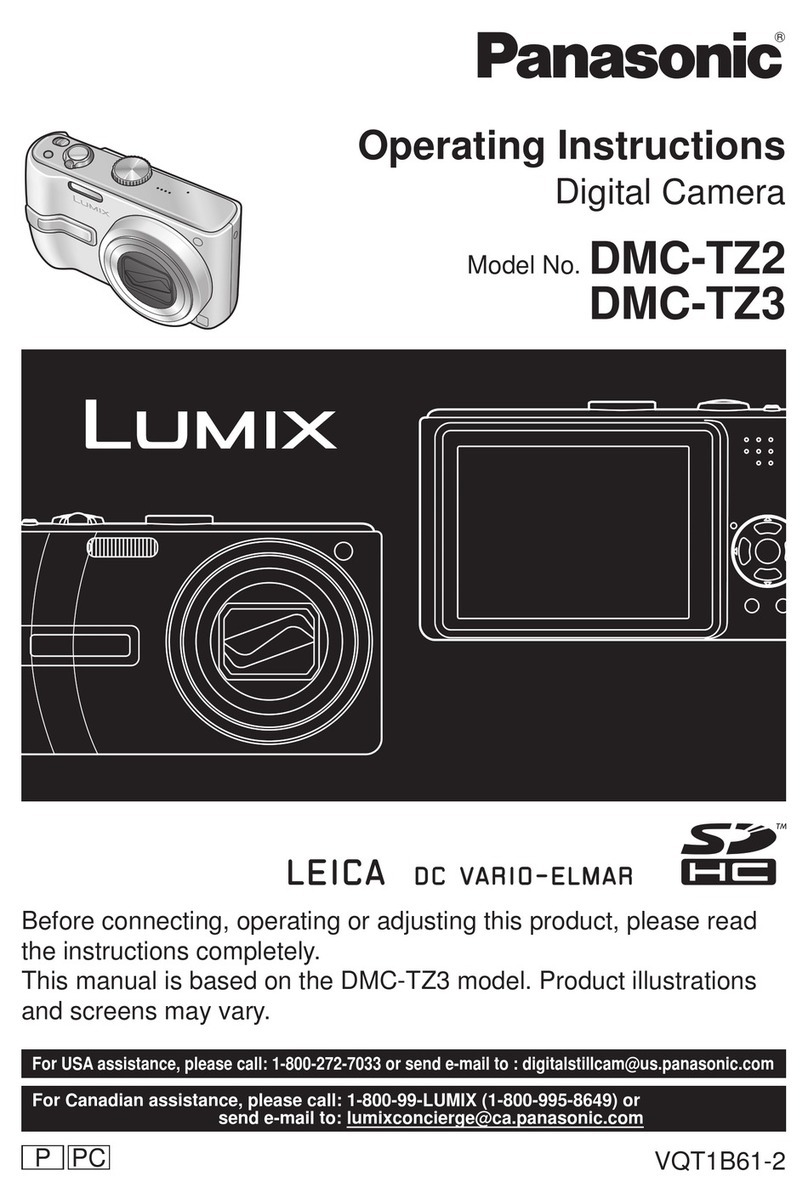 Panasonic DMC-TZ3S - Lumix Digital Camera User manual