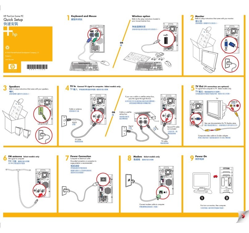 HP Pavilion w1100 - Desktop PC User manual