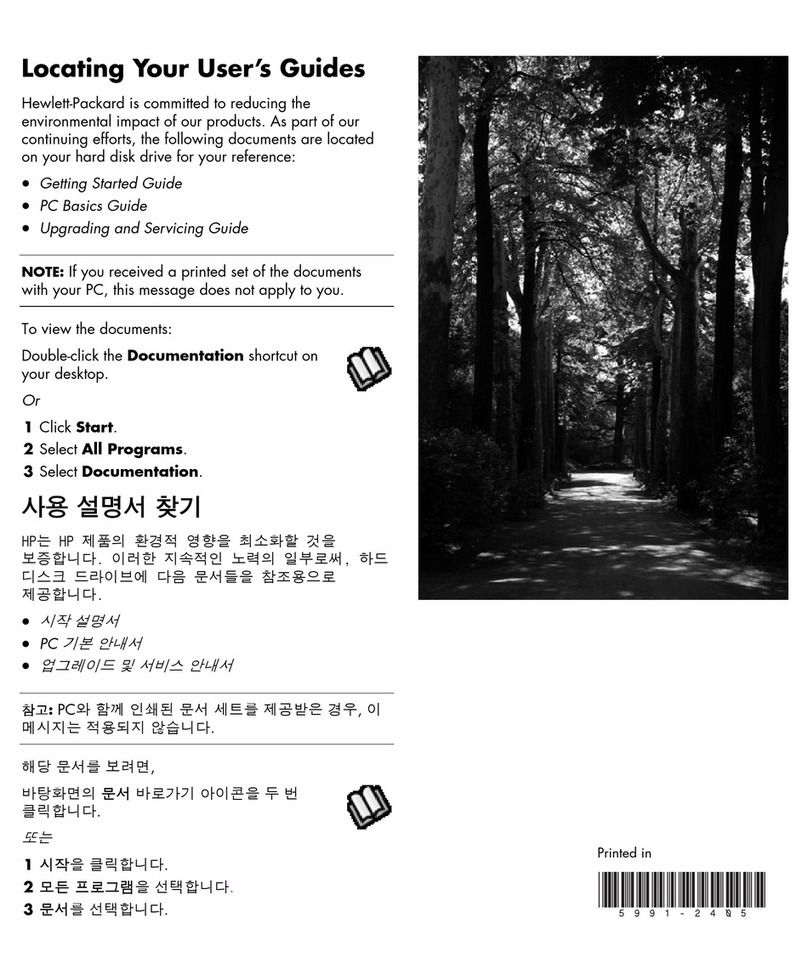 HP Pavilion w5100 User manual